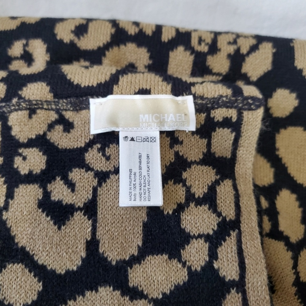 Michael Kors Infinity Scarf Leopard Reversible Winter Warm Fashion Animal Print - Picture 10 of 12